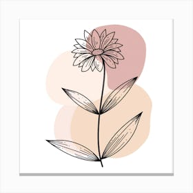 Minimal Flower Canvas Print