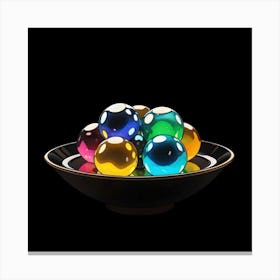 Colorful Balls In A Bowl 2 Canvas Print