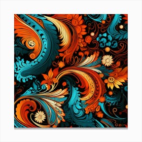Russian Floral Pattern 2 Canvas Print