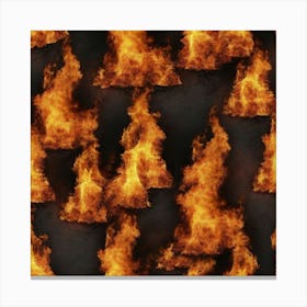 Realistic Fire Flat Surface For Background Use (66) Canvas Print