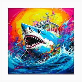 Shark attack 1 Canvas Print