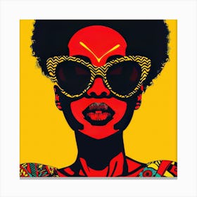 Vibrant Shades Series. Contemporary Pop Art With African Twist, 1 Canvas Print