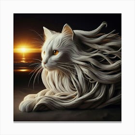 Cat Sculpture Canvas Print