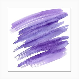 Purple Watercolor Brush Stroke Canvas Print