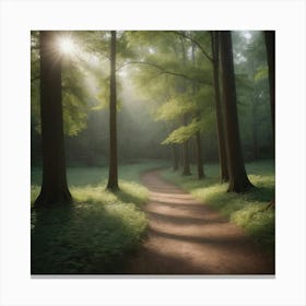 Serene Forest Path Canvas Print