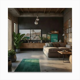 Country Home Interior Canvas Print