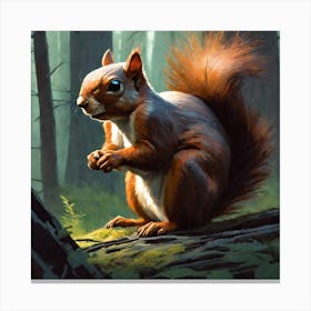 Red Squirrel 5 Canvas Print