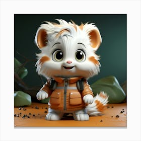 Cute White Cub Canvas Print