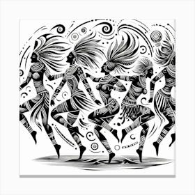 Tribal Dancers 2 Canvas Print