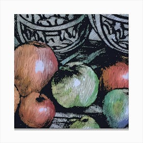 Apples And Bowls 1 Canvas Print