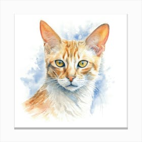 Arabian Mau Cat Portrait Canvas Print