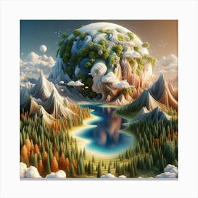 Planet In The Sky Canvas Print