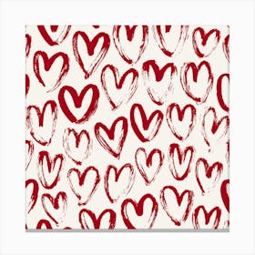 Red Hearts 1 Canvas Print