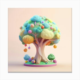 3d Tree Canvas Print