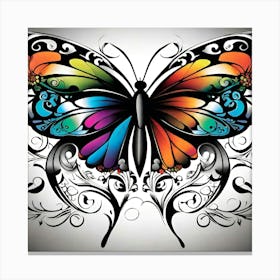 Butterfly Tattoo Design 2 Canvas Print