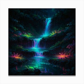 Waterfall In The Forest 60 Canvas Print