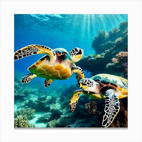 Sea Turtles 1 Canvas Print