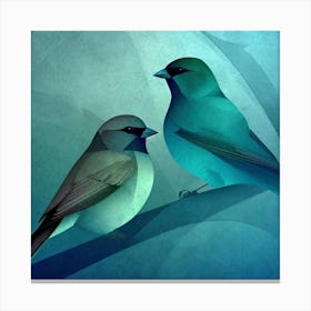 Firefly A Modern Illustration Of 2 Beautiful Sparrows Together In Neutral Colors Of Taupe, Gray, Tan 2023 11 23t013102 Canvas Print