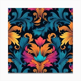 Seamless Floral Pattern Canvas Print