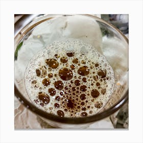 Cup Of Tea with foam and bubbles 4 Canvas Print