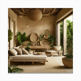 Tropical Living Room 45 Canvas Print