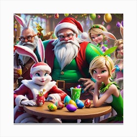 Santa'S Party Canvas Print