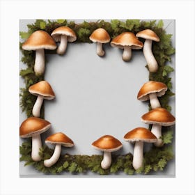 Frame Of Mushrooms 14 Canvas Print