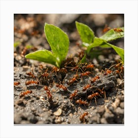 Ants On The Ground 6 Canvas Print