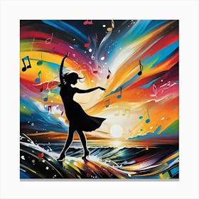 Dancer On The Beach Canvas Print