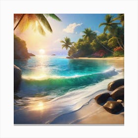 Sunset Beach 3 Canvas Print