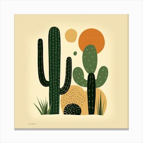 Cactus Print 16 Canvas Print