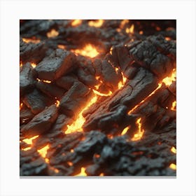 Fire On The Coals Canvas Print