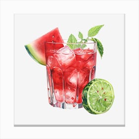 Watermelon Cocktail 8 Canvas Print