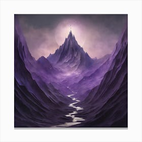 Purple Mountain Valley Canvas Print