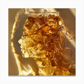 Iced Tea Woman Canvas Print