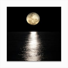 Full Moon Over Water Canvas Print