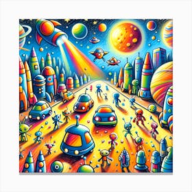 Super Kids Creativity:Alien City Canvas Print
