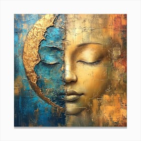 Moon And The Face Canvas Print