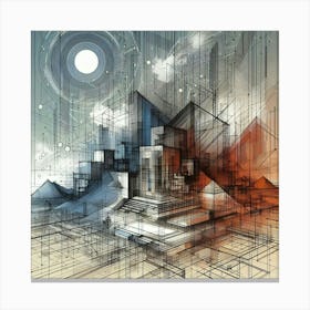 Abstract Cityscape 16 Canvas Print