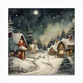 Painted Knitmas Nostalgia Canvas Print