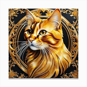 Golden Cat 33 Canvas Print