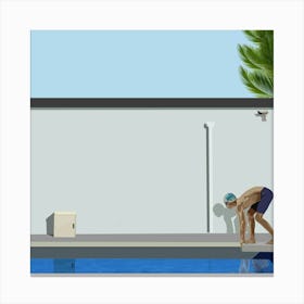 POOL SIDE Canvas Print