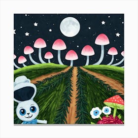 Mushroom Field 2 Canvas Print