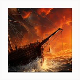 Ship At Sea Ship At Sea Canvas Print