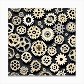 Cogwheels Background 1 Canvas Print