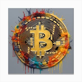 Bitcoin Painting Canvas Print