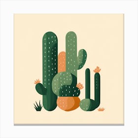 Cactus Illustration 2 Canvas Print