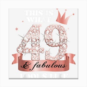 49 & Fabulous I Rose And Black Party Group Candid Photo Item Canvas Print