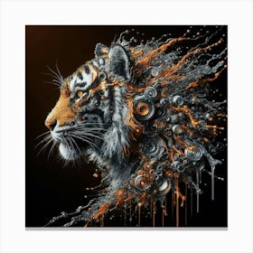 Abstract Tiger 3 Canvas Print