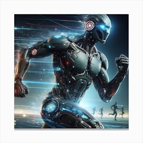 Robot Running 2 Canvas Print